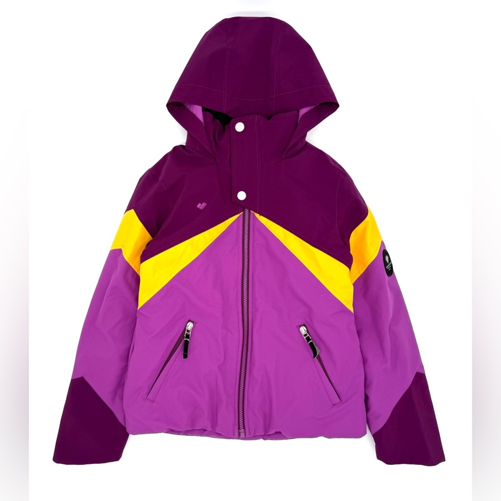 EUC Obermeyer Big Girls Tabor Insulated Ski Jacket in Purple / Yellow M 10-12